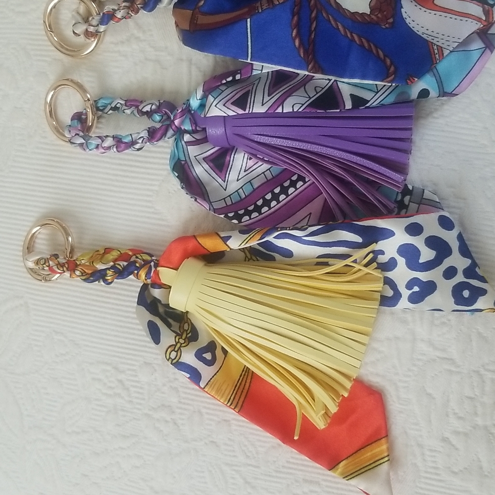 New Tassel Scarf Key Ring/Purse Charms - Picture 2 of 10